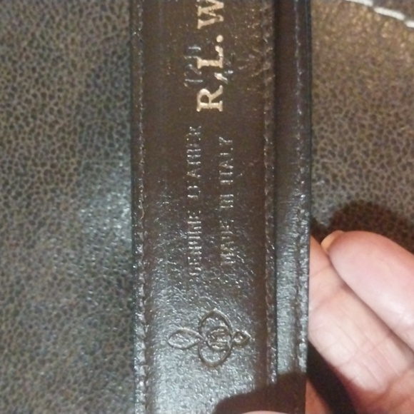 Men Genuine Leather Belt Made in Italy Size 42 - Picture 4 of 8